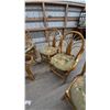 Image 6 : Rattan Table with Glass Top and Six Rattan Dining Chairs