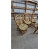 Image 7 : Rattan Table with Glass Top and Six Rattan Dining Chairs