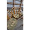 Image 8 : Rattan Table with Glass Top and Six Rattan Dining Chairs