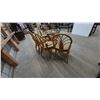 Image 9 : Rattan Table with Glass Top and Six Rattan Dining Chairs