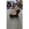 Image 3 : Plaid Upholstered Sofa and Armchair colonial style
