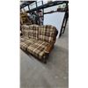 Image 4 : Plaid Upholstered Sofa and Armchair colonial style