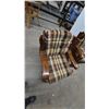 Image 7 : Plaid Upholstered Sofa and Armchair colonial style
