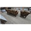 Image 9 : Plaid Upholstered Sofa and Armchair colonial style