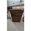Image 1 : Carved Wood Chest of Drawers with Brass Handles. 50”×34”×18”