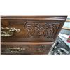 Image 6 : Carved Wood Chest of Drawers with Brass Handles. 50”×34”×18”