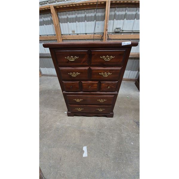 Tall Chest of Drawers with Brass Hardware and 7 Drawers. 46”×33”×17”