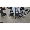 Image 1 : Three Black Wood Dining Chairs