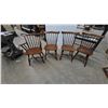 Image 1 : Four Maple Vilas Dining Chairs: 1 Armchair and 3 Side Chairs