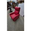 Image 3 : Red Leather Recliner Chair
