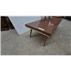 Image 4 : Mid-Century Modern Coffee Table with Tapered Legs and Brass Accents. 13”×19”×40”
