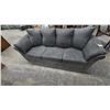 Image 1 : Three-Seat Sofa with Three Back and Two Arm Cushions, Microsuede, 88” Wide
