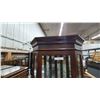 Image 2 : Octagonal Wood and Glass Display Cabinet, 75” 24”×30”