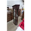 Image 3 : Octagonal Wood and Glass Display Cabinet, 75” 24”×30”