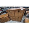 Image 9 : 4-Piece MCM Rattan and Wood Dresser Set with 2 Nightstands