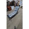 Image 1 : Adjustable Outdoor Chaise Lounge with Tropical Leaf Print Cushion