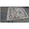 Image 1 : Floral and Scroll Pattern Area Rug. 105”×66”