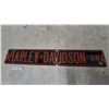 Image 1 : Harley-Davidson Embossed Metal Sign, "HARLEY-DAVIDSON DR" in Orange and Black. 6”×36”