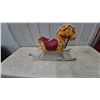 Image 4 : Vintage Rocking Horse Toy with Metal Frame and Red Accents