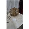 Image 3 : Table Lamp, Woven Rattan Pendant Light, and Dog