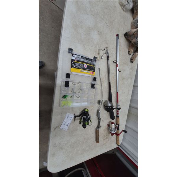 Fishing Rods and Reels, Tackle Box with Berkley PowerBait, Lures