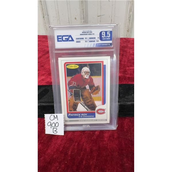 1992/93 O-Pee-Chee Patrick Roy 25th Anniversary Series #19 Hockey Card EGA 9.5 Gem Mint