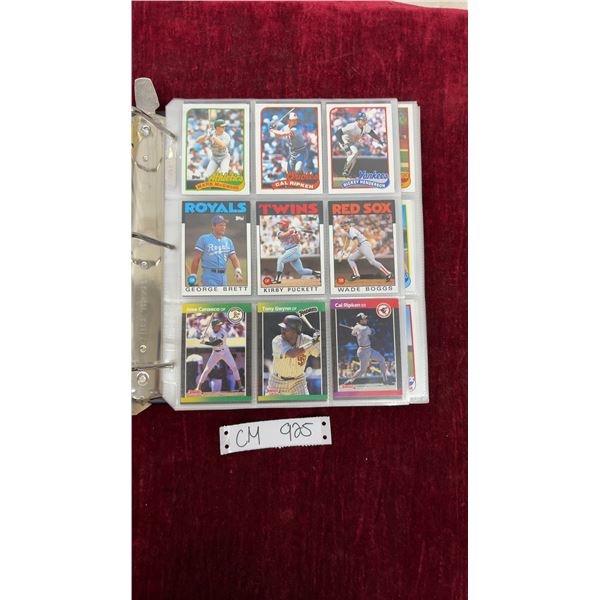Binder Of Baseball Cards