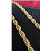 Image 3 : 14K Gold Plated 3.0mm Twisted Rope Necklace, 24” Long