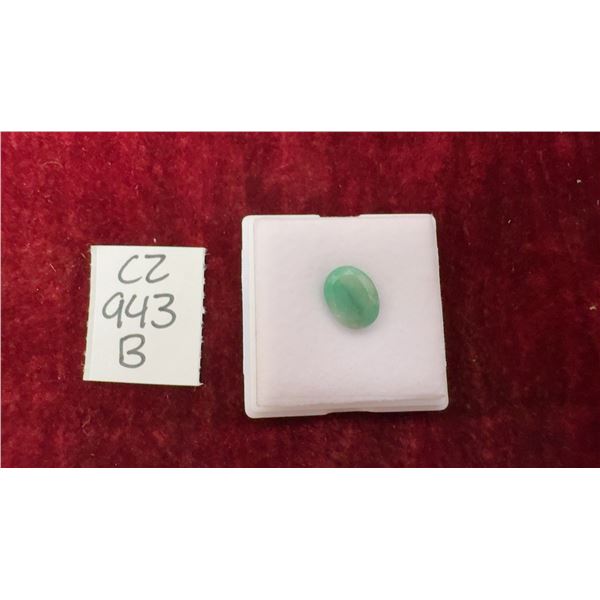 5.5 Carat Natural Untreated Emerald, Oval Cut, 9.3mm x 12.1mm