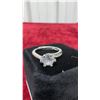 Image 2 : Platinum-Plated 1.0 Ct Simulated Diamond Chanel Ring, Resizeable