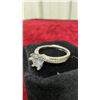 Image 4 : Platinum-Plated 1.0 Ct Simulated Diamond Chanel Ring, Resizeable