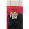 Image 3 : 14K Gold Plated 3.0 Ct Each Princess Cut Simulated Diamond Stud Earrings