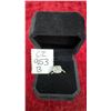 Image 1 : Platinum Plated 1.0 Ct Simulated Diamond Halo Ring - Resizeable