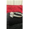 Image 3 : Platinum Plated 1.0 Ct Simulated Diamond Halo Ring - Resizeable