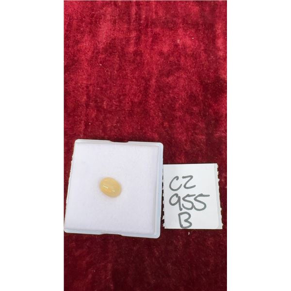 1.2ct Natural White Fire Opal, Untreated, Oval Cabochon, 6.7mm x 9.1mm, Retail $250.00