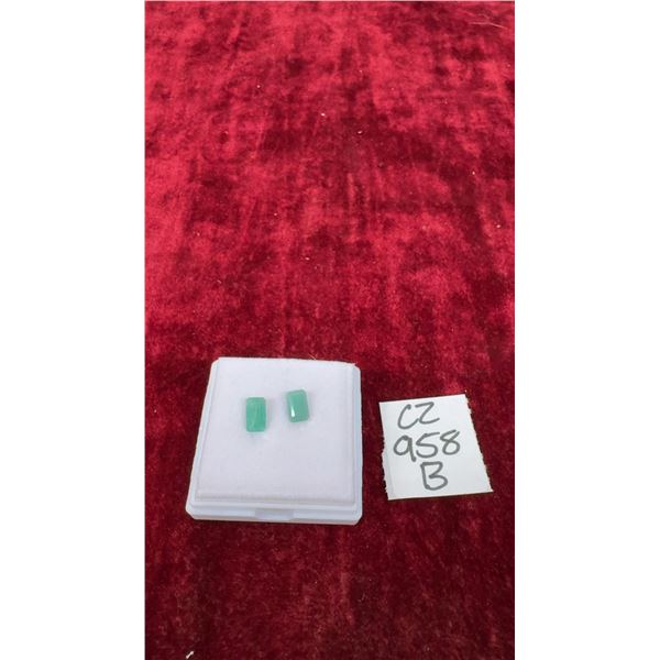 2.0 Carat Natural Untreated Emerald (Pair) Cut Emerald