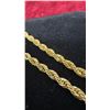 Image 3 : 14K Gold Plated 3.0mm Twisted Rope Necklace, 24” Long