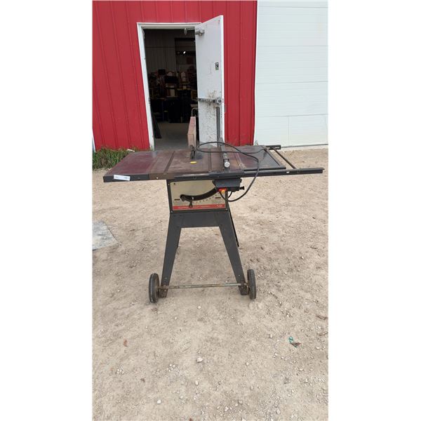 Sears Craftsman 10” Portable Table Saw with Wheeled Stand and Bevel Adjustment