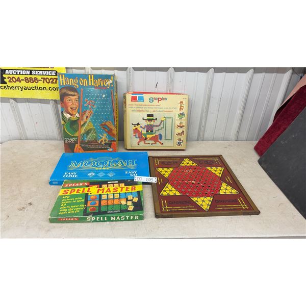 Vintage Games: Hang on Harvey, Snapics, Moolah, Spell Master and Chinese Checkers