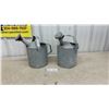 Image 1 : 2 Galvanized Watering Cans