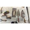 Image 4 : Lot of Tools: Drywall Tools, Trowels, Rubber Mallets, Putty Knives, Wire Brushes, Flashlight