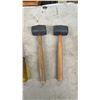 Image 6 : Lot of Tools: Drywall Tools, Trowels, Rubber Mallets, Putty Knives, Wire Brushes, Flashlight