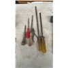 Image 7 : Lot of Tools: Drywall Tools, Trowels, Rubber Mallets, Putty Knives, Wire Brushes, Flashlight