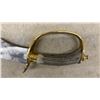 Image 7 : Antique D-Guard Cutlass Hunting Sword with Curved Steel Blade, Antler Handle, and Brass Hilt