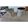 Image 1 : Two Stoneware Crocks: One with Blue "3 U.S.A." Crown Logo, One 5 ga0l. Medalta