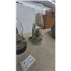 Image 4 : Three Kerosene Lanterns with Clear Glass Chimneys and Metal wall mount