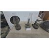 Image 1 : Three Kerosene Lamps, Two with Wall Mounts, One with Reflector