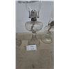 Image 5 : Three Clear Glass Kerosene Lamps with Chimneys and Wicks