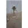 Image 7 : Three Clear Glass Kerosene Lamps with Chimneys and Wicks