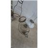 Image 5 : Vintage Kerosene Lamp with Glass Chimney, Metal hanging Holder, and Decorative Metal Shade